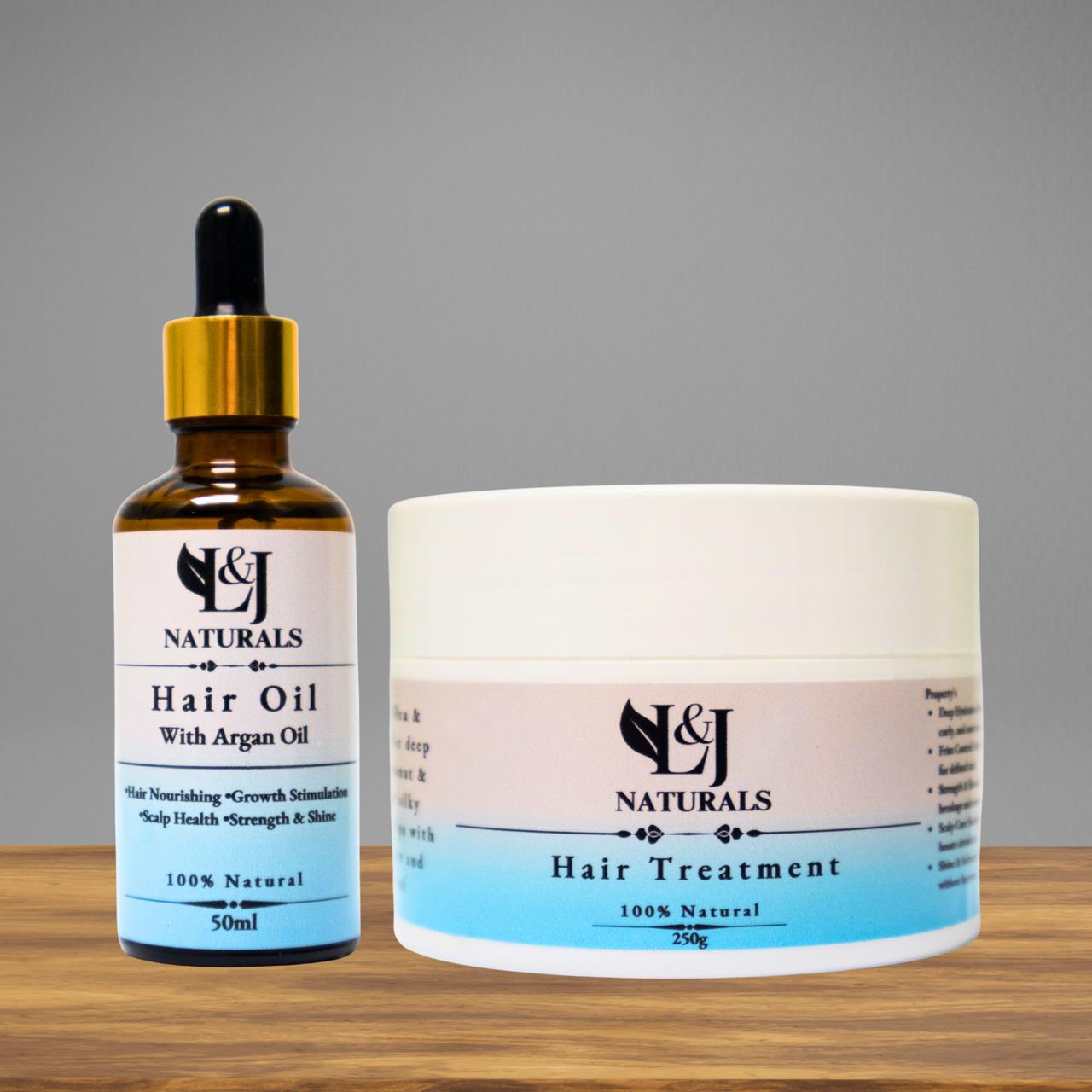 Essential Hair Growth & Restore Combo including Hair Oil and Hair Treatment for hair growth and repair