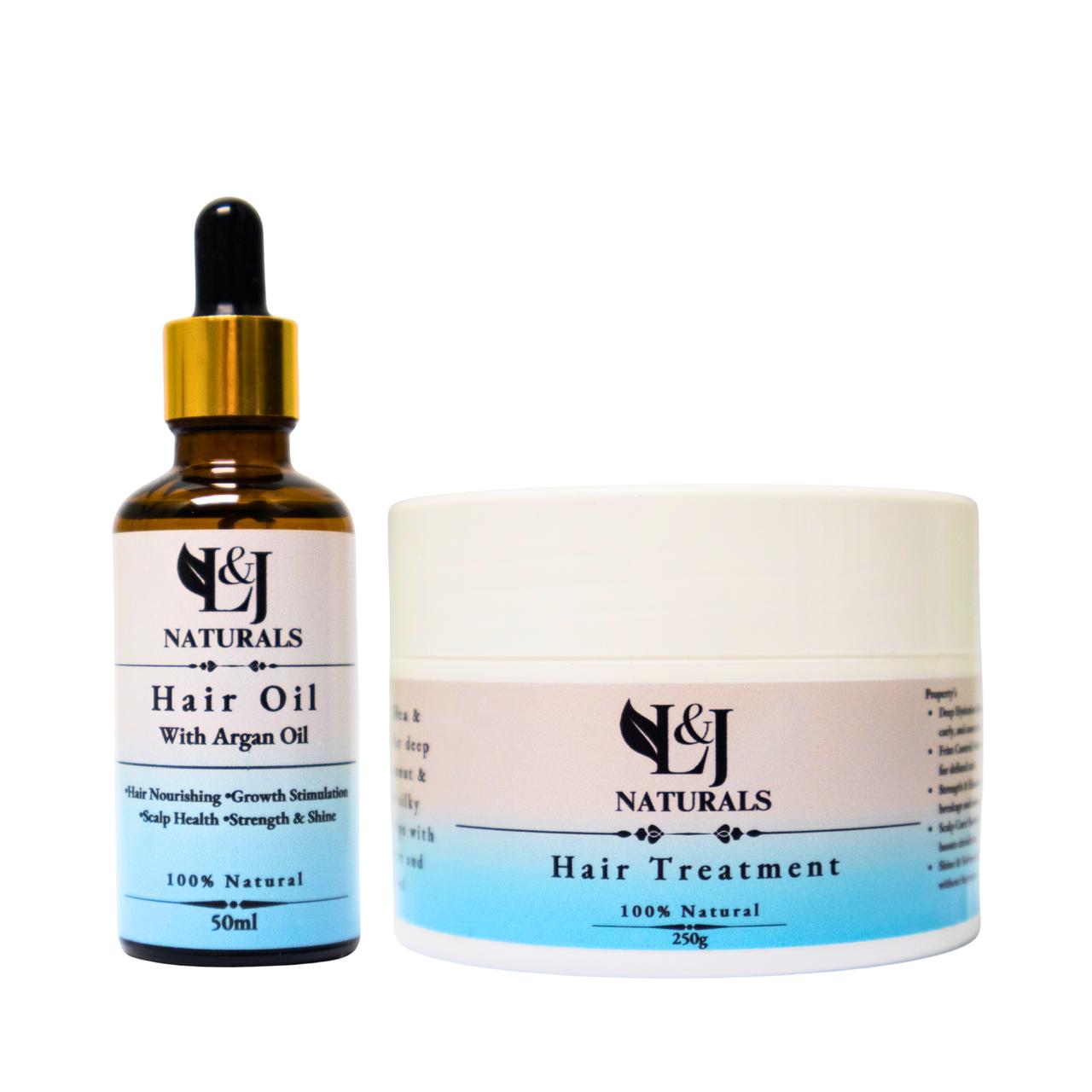 Essential Hair Care Combo – Hair Oil and Hair Treatment for stronger, healthier, and shiny hair
