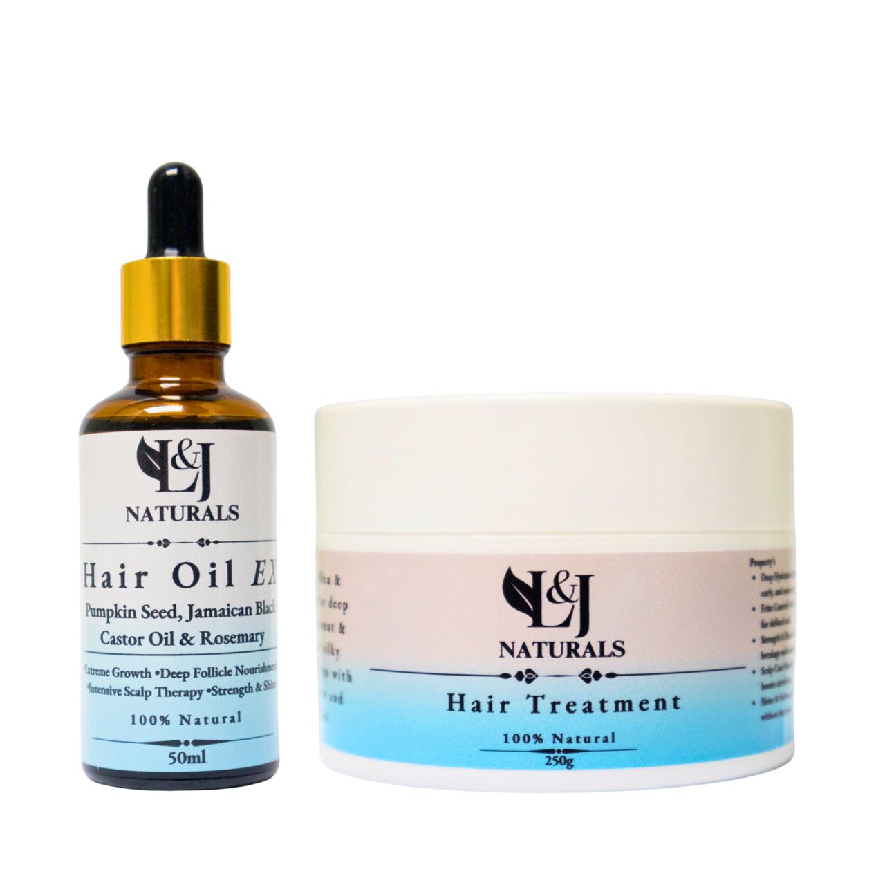 Ultimate Hair Growth & Restore Combo with Hair Oil EX and Hair Treatment for stronger, healthier hair